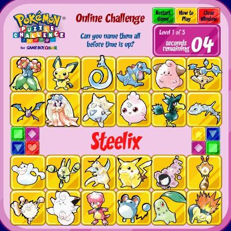 play pokemon puzzle challenge game